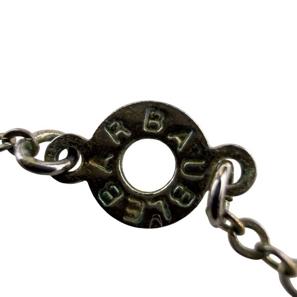 Barbary Womens Gold Tone Necklace Green Tassels Multilayer Chain - Picture 3 of 4